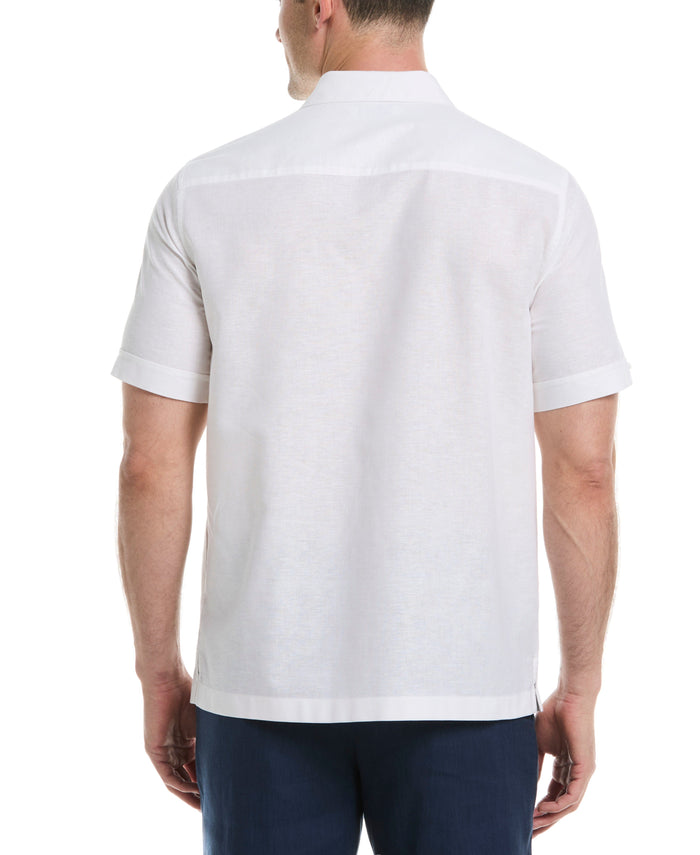 Cubavera Tonal Embroidery Shirt Brilliant White
