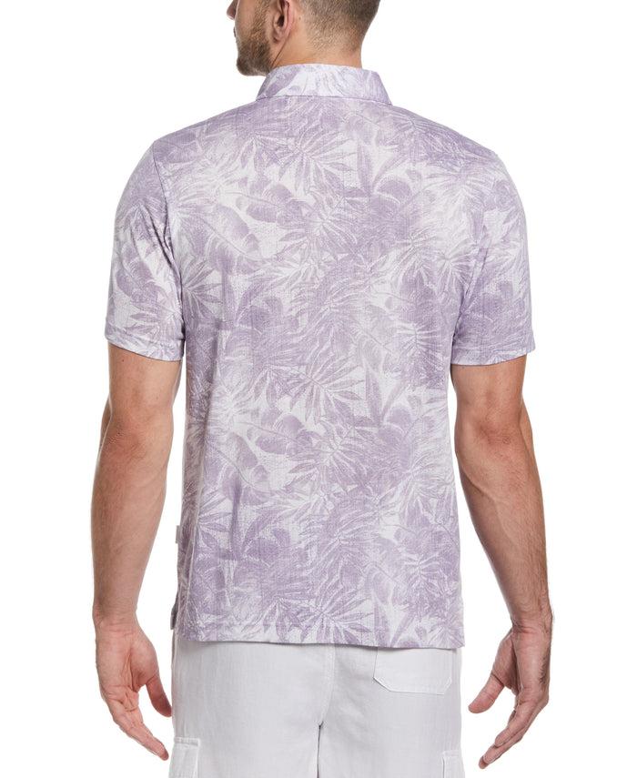 Cubavera Tonal Tropical Print Polo Daybreak