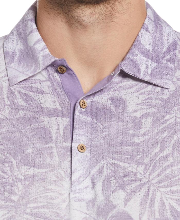 Cubavera Tonal Tropical Print Polo Daybreak