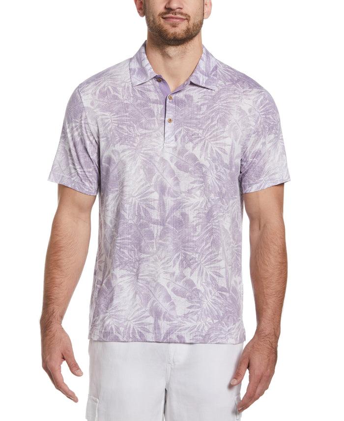 cubavera Tonal Tropical Print Polo Daybreak