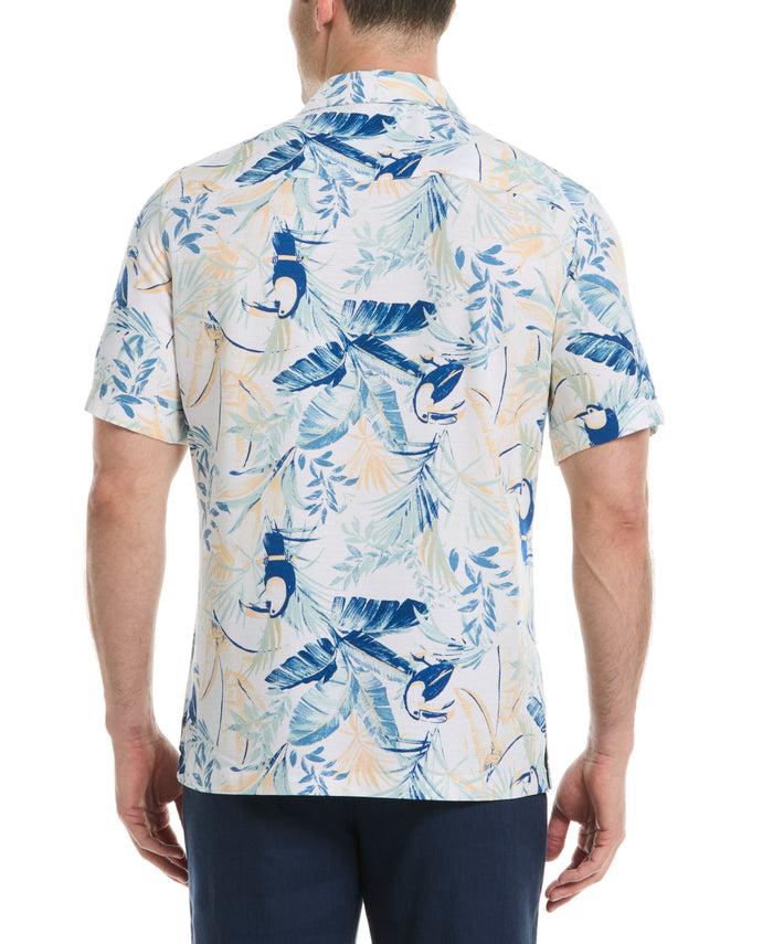 Cubavera Toucan Print Shirt Brilliant White