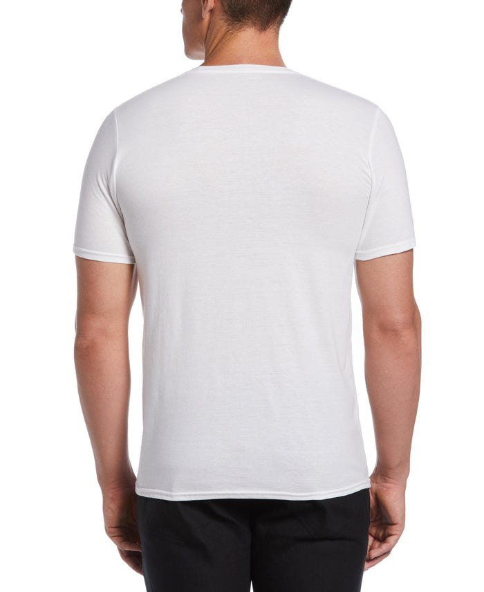 Cubavera Tropical Car Print Tee White