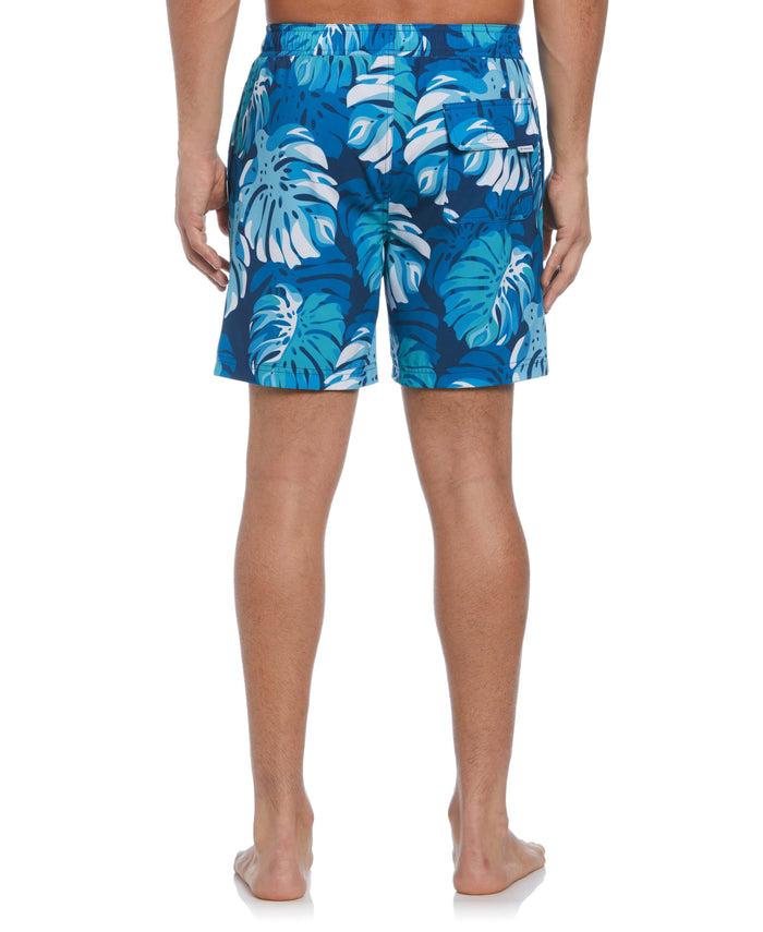 Cubavera Tropical Leaf Print Swim Short Titan