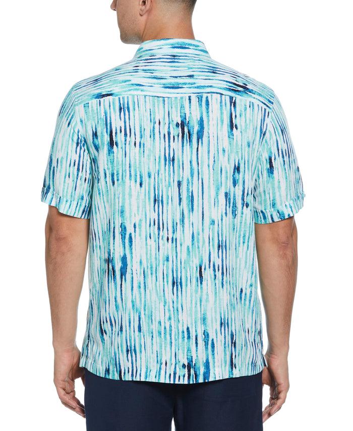 Cubavera Watercolor Stripe Print Shirt Bayou