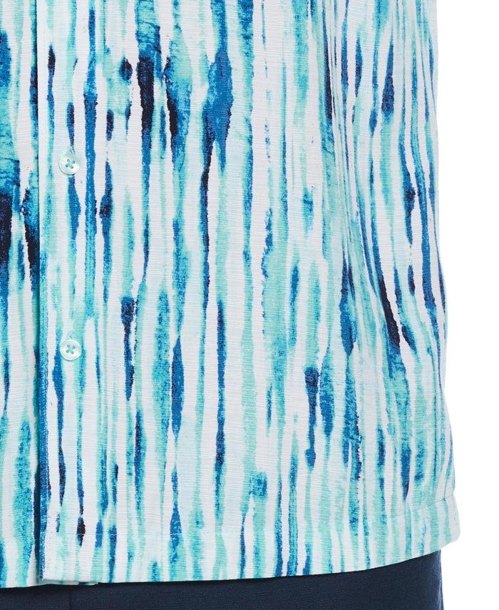 Cubavera Watercolor Stripe Print Shirt Bayou