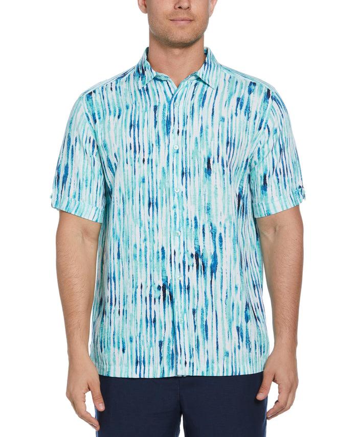 cubavera Watercolor Stripe Print Shirt Bayou