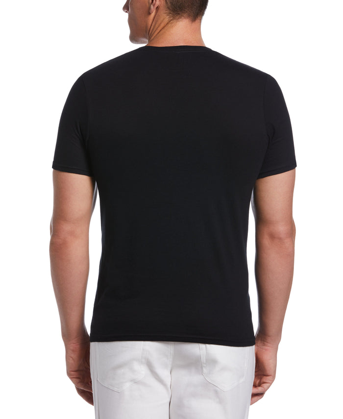 Cubavera Welcome To The Club Print Tee Deep Black