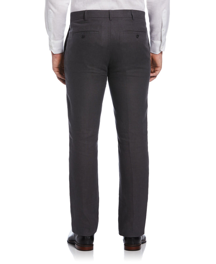 Cubavera Delave Linen Flat Front Pant Blackened Pearl
