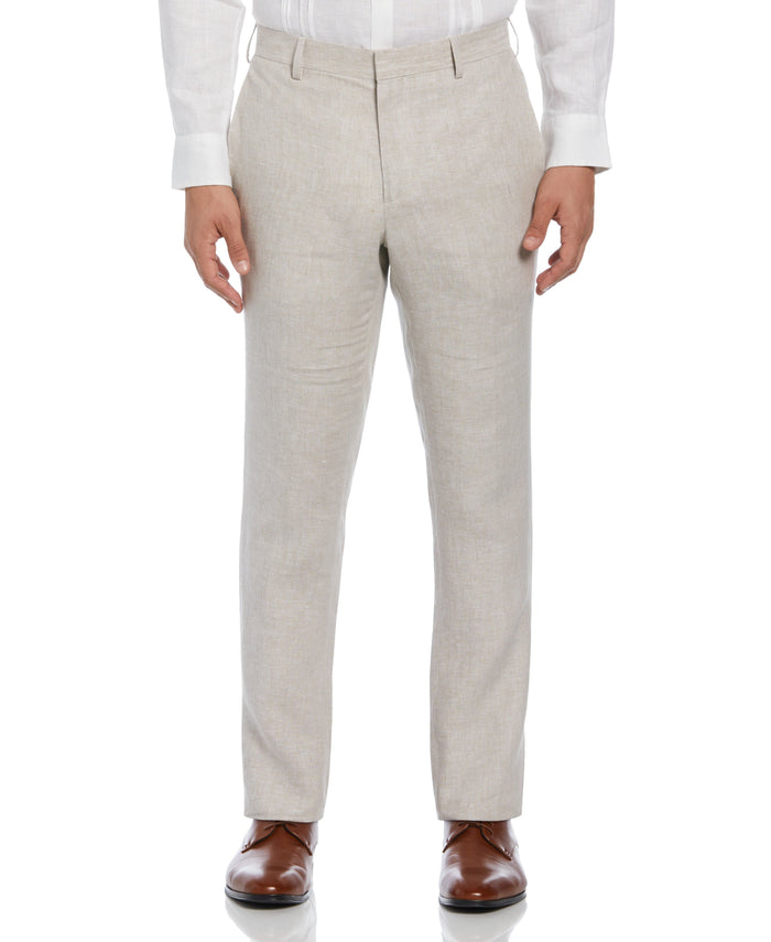 Cubavera Delave Linen Flat Front Pant Natural Linen