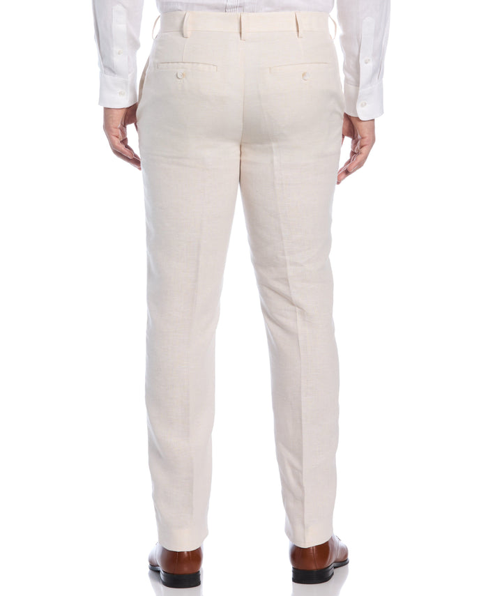 Cubavera Delave Linen Flat Front Pant Whitecap Gray