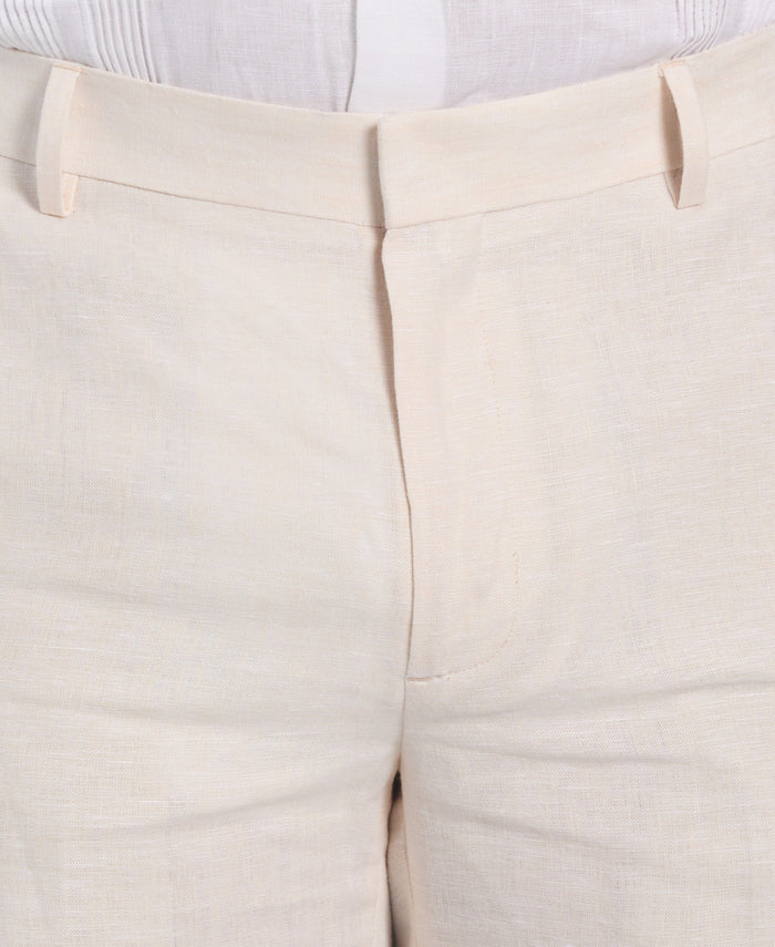 Cubavera Delave Linen Flat Front Pant Whitecap Gray