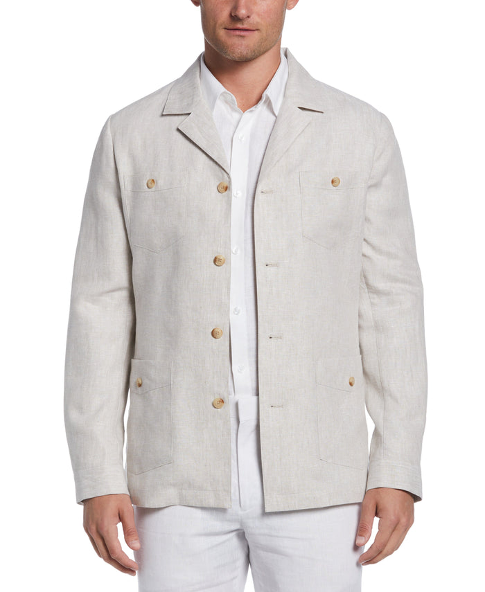 Cubavera Delave Linen Guayabera Jacket Natural Linen