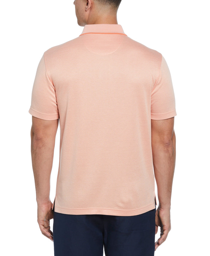 Cubavera Diamond Jacquard Polo Shirt Tropical Peach