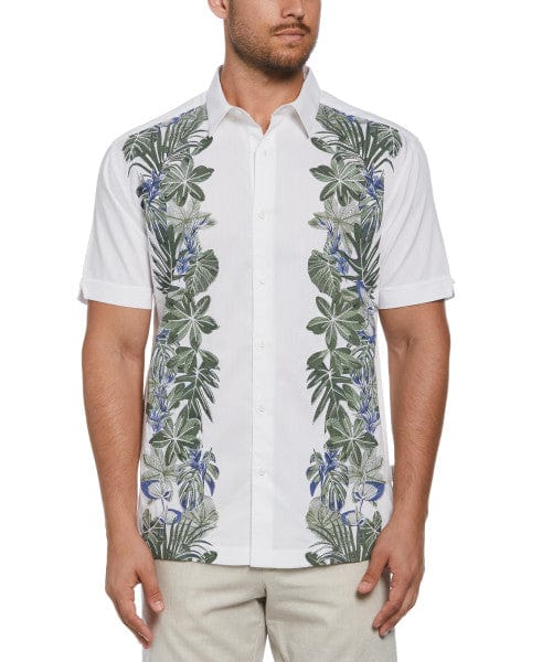 cubavera Ecoselect™ Big & Tall Tropical Print Panel Shirt Brilliant White