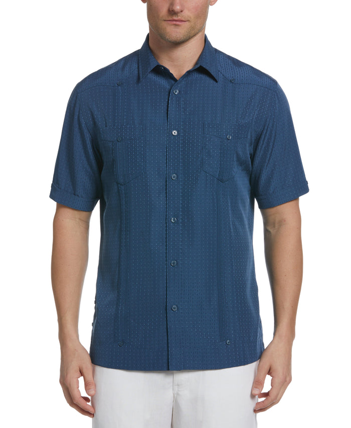cubavera EcoSelect™ Panel Guayabera Shirt Dark Denim
