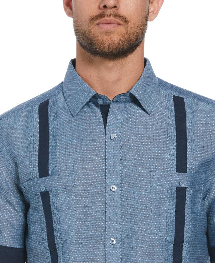 Cubavera Fashion Double Pocket Guayabera Shirt Dress Blues