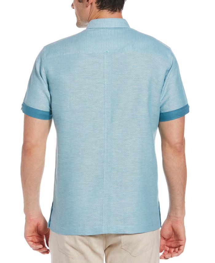 Cubavera Fashion Double Pocket Guayabera Shirt Larkspur