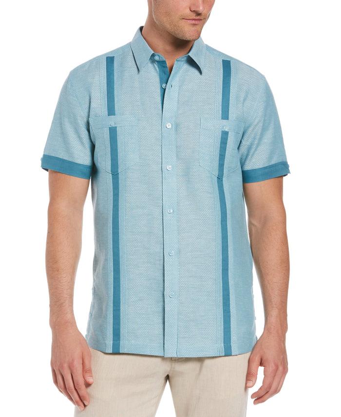 cubavera Fashion Double Pocket Guayabera Shirt Larkspur