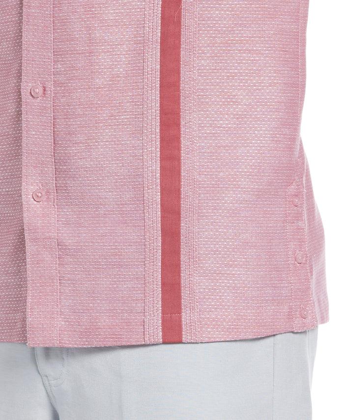 Cubavera Fashion Double Pocket Guayabera Shirt Rose Wine