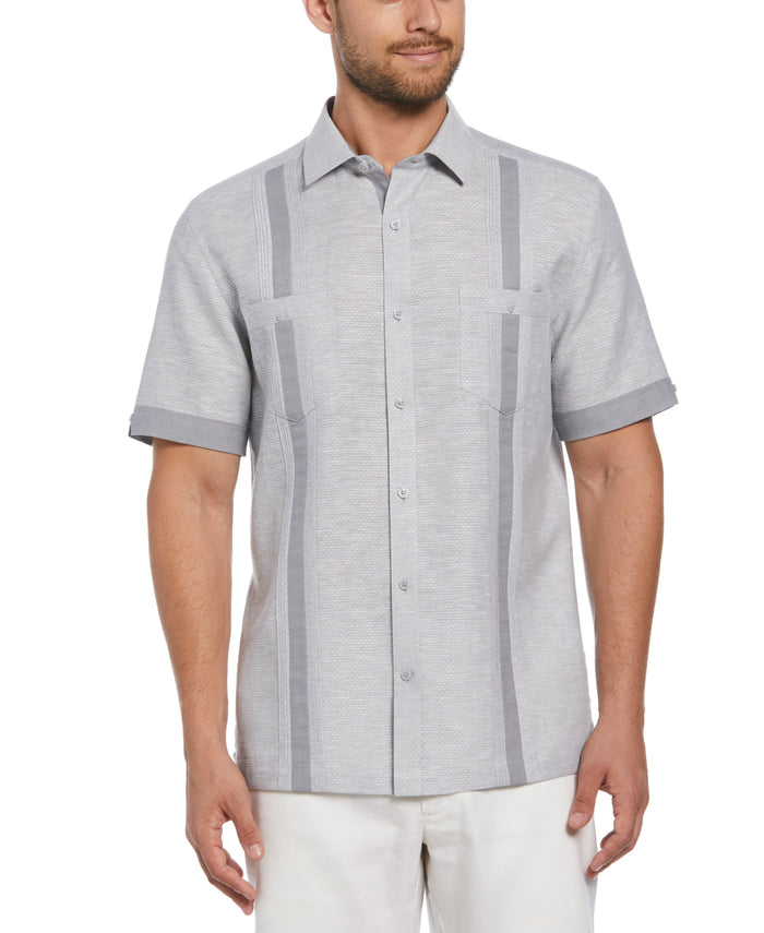 cubavera Fashion Double Pocket Guayabera Shirt Sleet