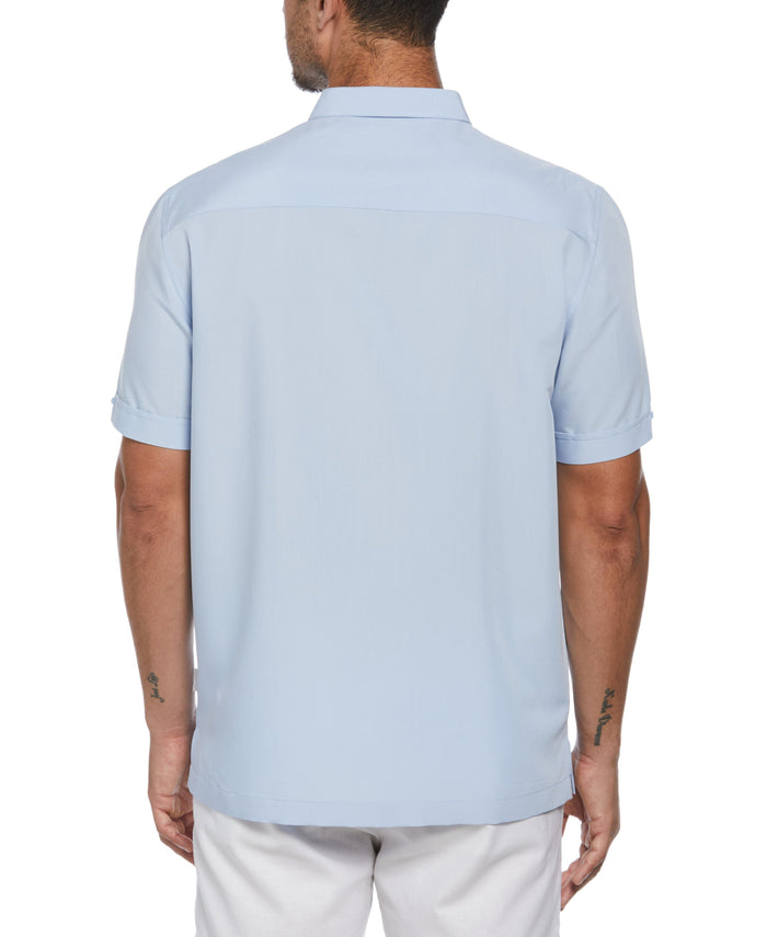 Cubavera Floral Embroidered Panel Shirt Kentucky Blue