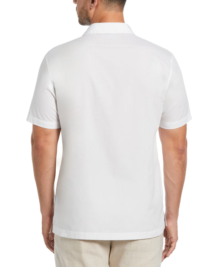 Cubavera Four Pocket Guayabera Shirt Brilliant White
