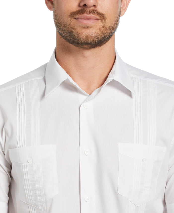 Cubavera Four Pocket Guayabera Shirt Brilliant White