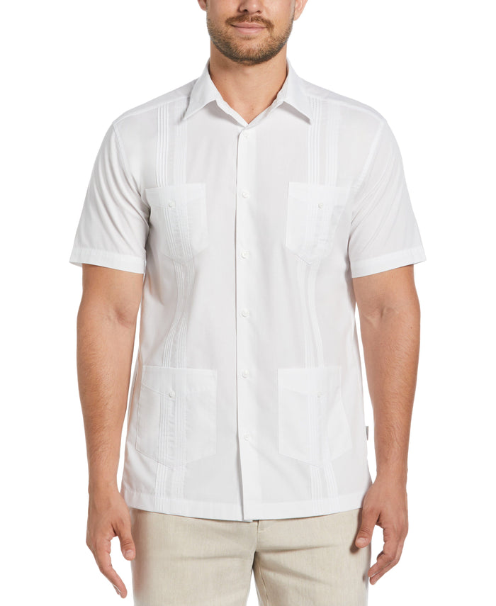 cubavera Four Pocket Guayabera Shirt Brilliant White
