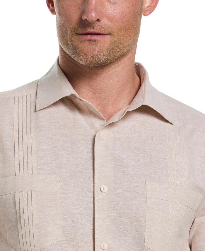 Cubavera Linen Blend 4-Pocket Guayabera Shirt Irish Cream