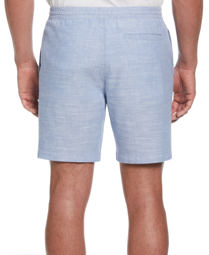 Cubavera Linen Blend 7" Cross Dyed Slub Short Ashleigh Blue
