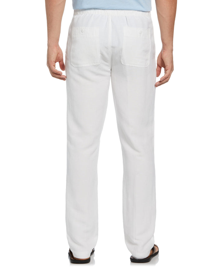 Cubavera Linen-Blend Core Drawstring Pants Brilliant White
