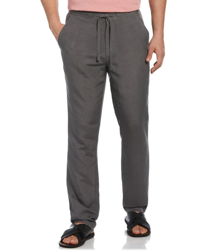 cubavera Linen-Blend Core Drawstring Pants Castlerock