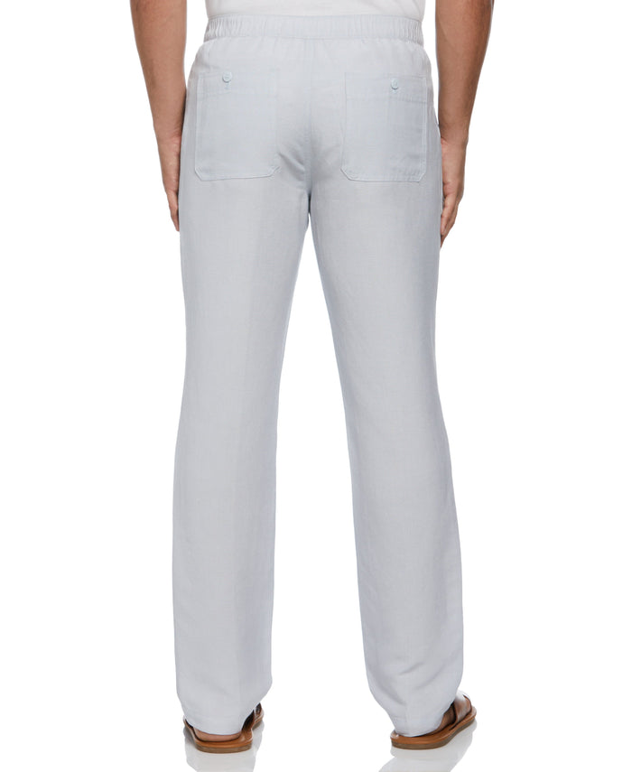 Cubavera Linen-Blend Core Drawstring Pants Gray Dawn