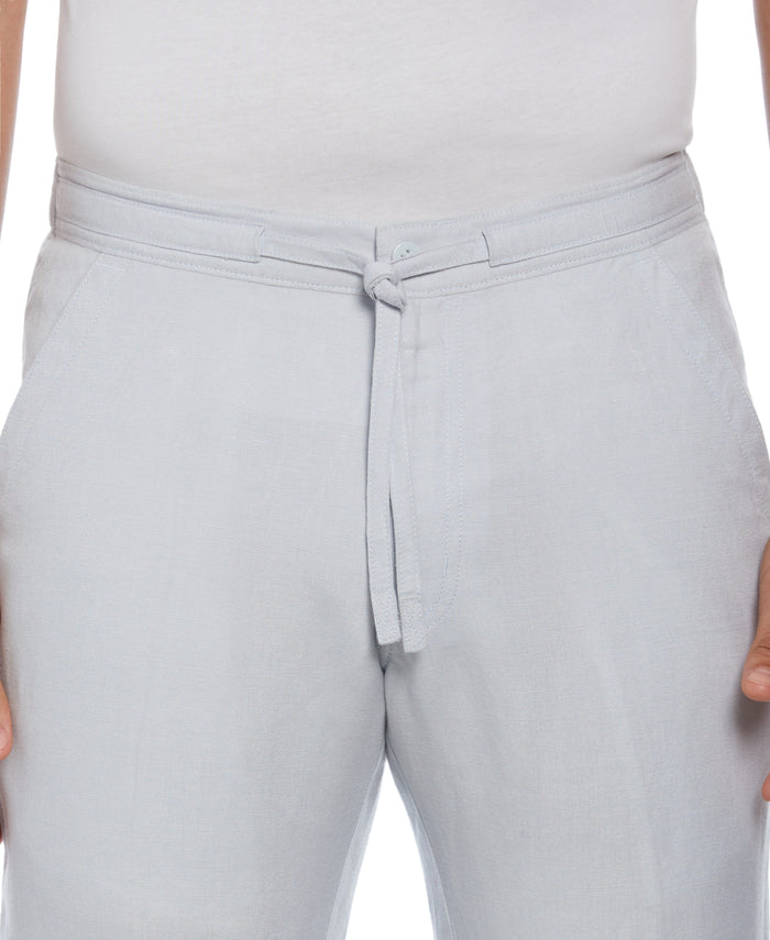 Cubavera Linen-Blend Core Drawstring Pants Gray Dawn