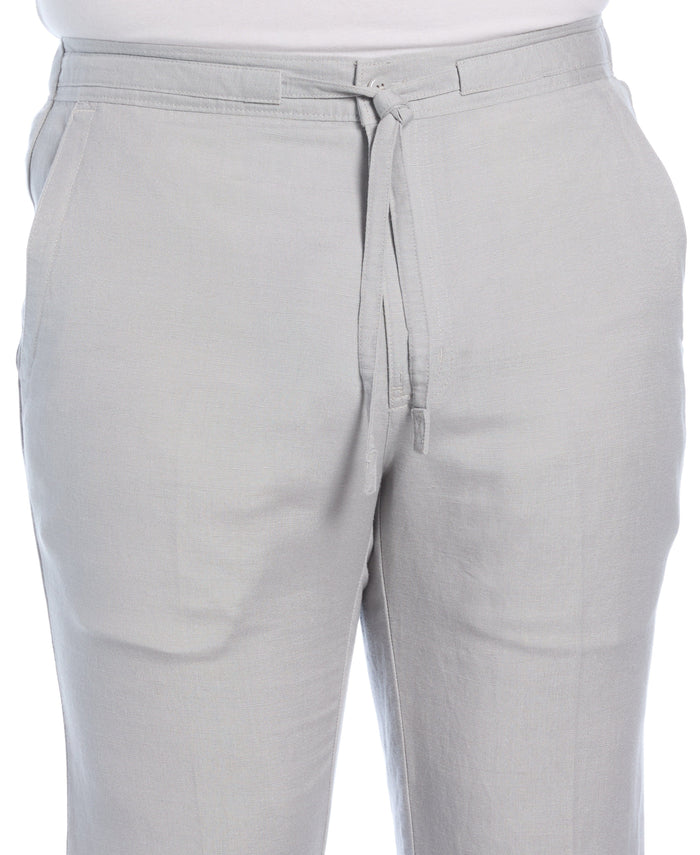 Cubavera Linen-Blend Core Drawstring Pants Harbor Mist