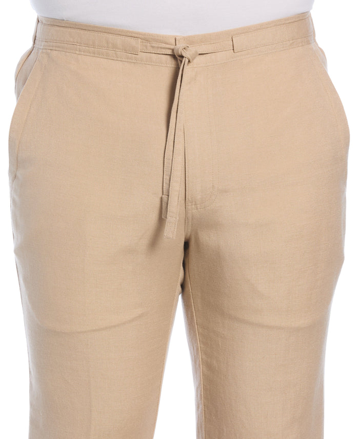 Cubavera Linen-Blend Core Drawstring Pants Irish Cream