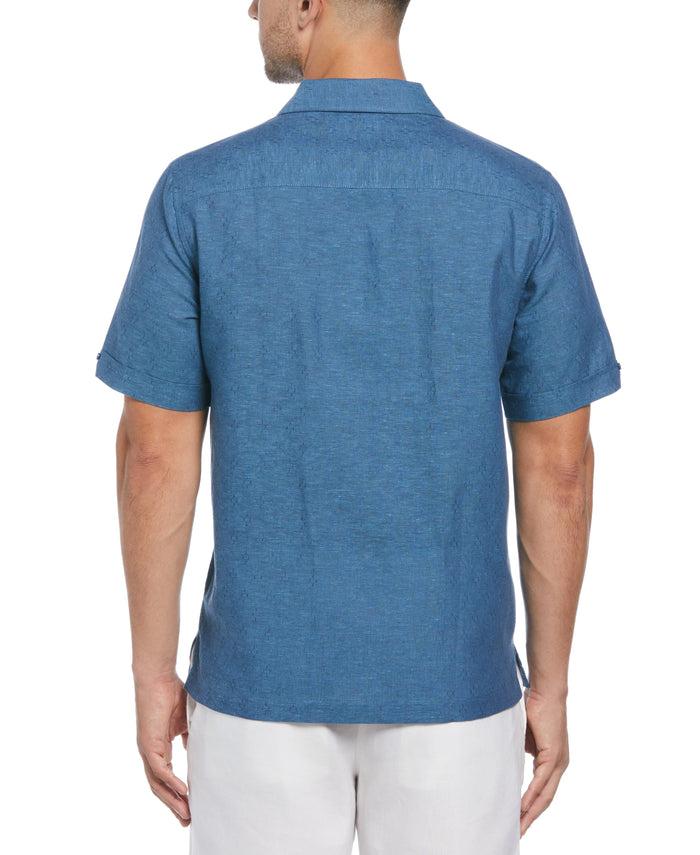 Cubavera Linen Blend Dobby Camp Collar Shirt Spellbound