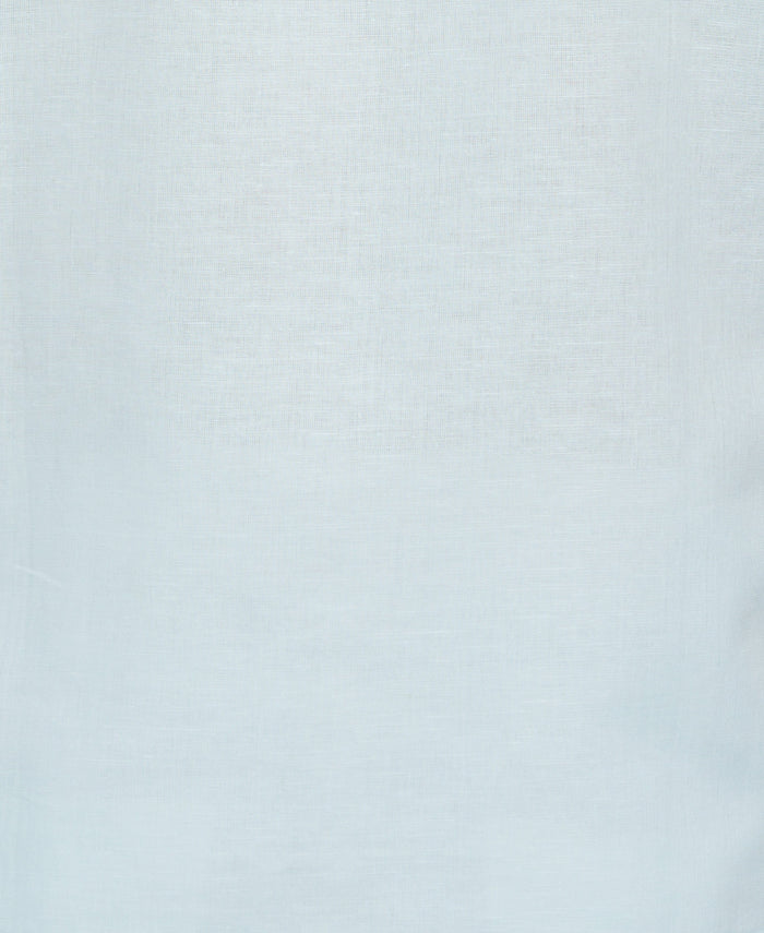 Cubavera Linen Blend Embroidered Panel Guayabera Shirt Blueglow