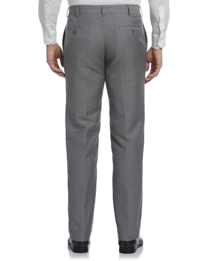 Cubavera Linen-Blend Flat Front Pants - Gray Smoked Pearl