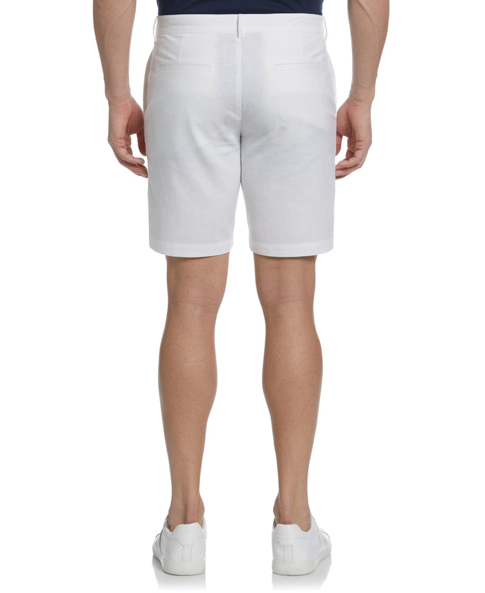 Cubavera Linen-Blend Flat Front Short Brilliant White