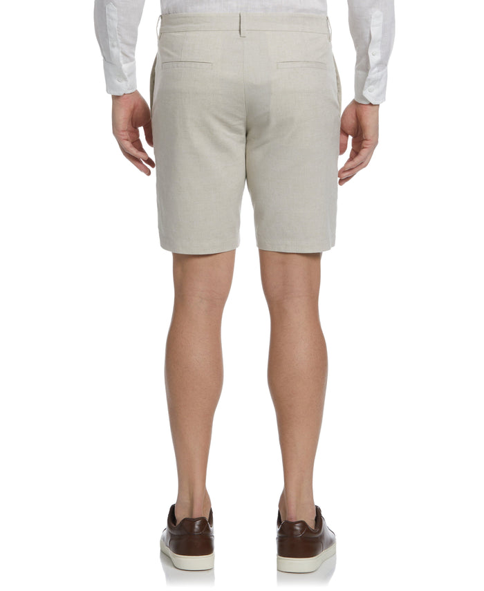 Cubavera Linen-Blend Flat Front Short Natural Linen