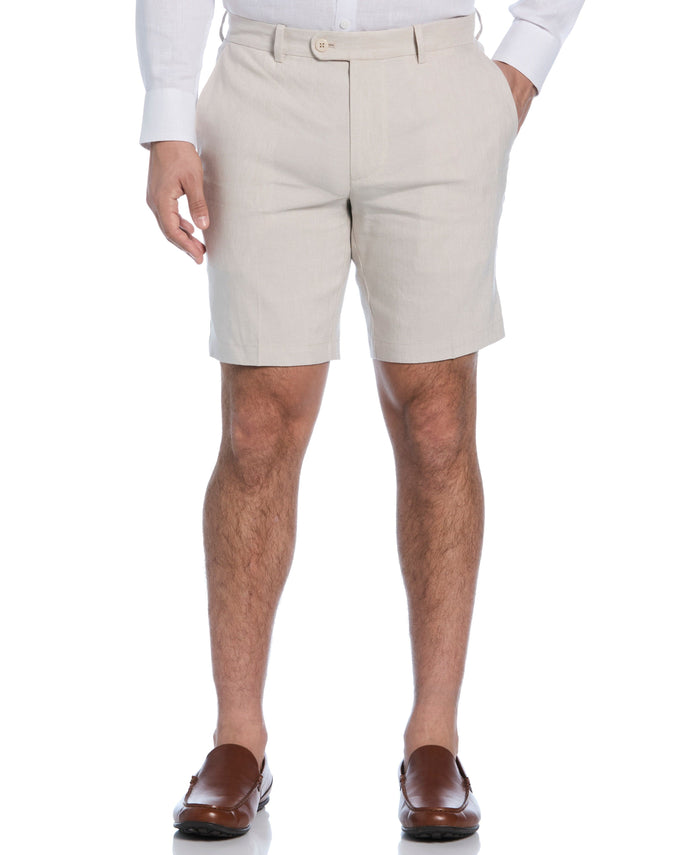 Cubavera Linen-Blend Flat Front Shorts Island Fossil