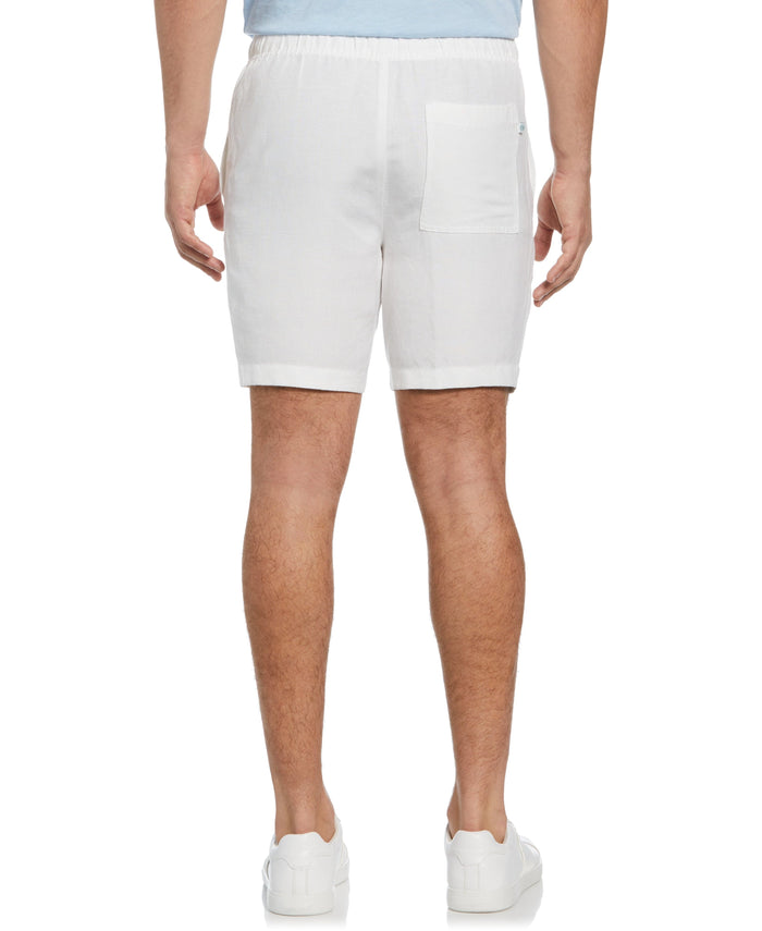 Cubavera Linen-Blend Pull On Drawstring Shorts Brilliant White