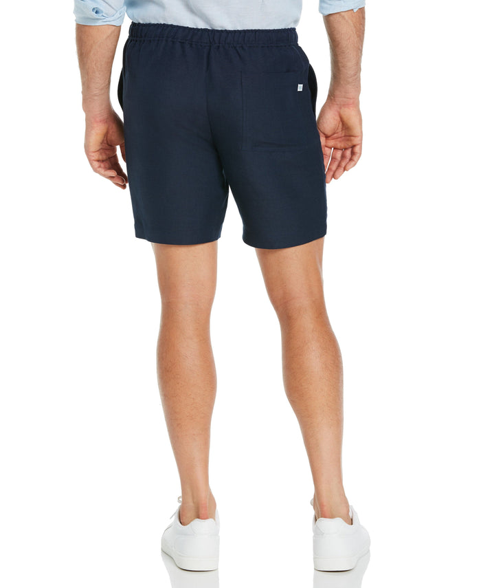 Cubavera Linen-Blend Pull On Drawstring Shorts Dress Blues