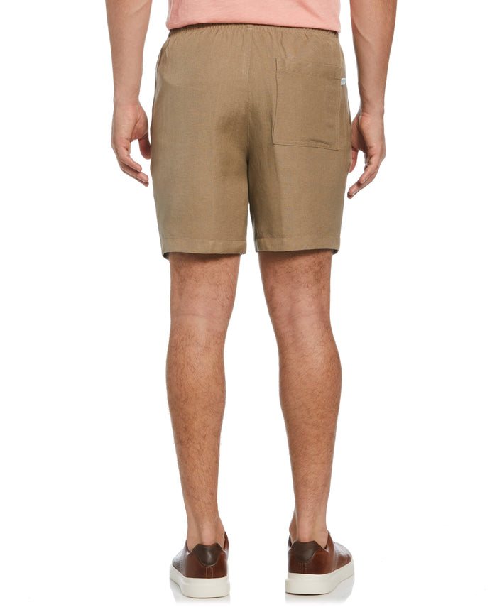 Cubavera Linen-Blend Pull On Drawstring Shorts Timber Wolf