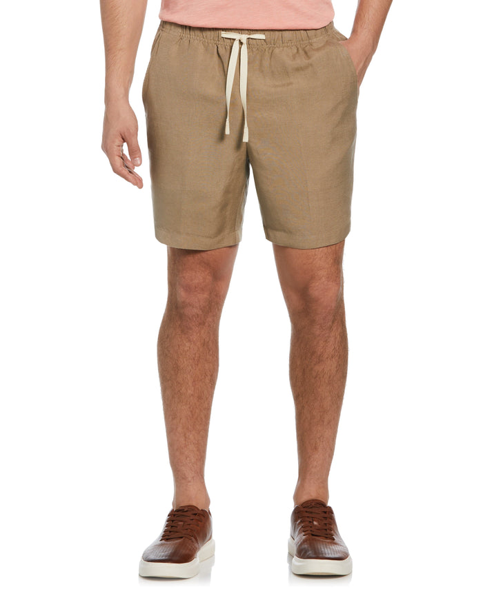 Cubavera Linen-Blend Pull On Drawstring Shorts Timber Wolf