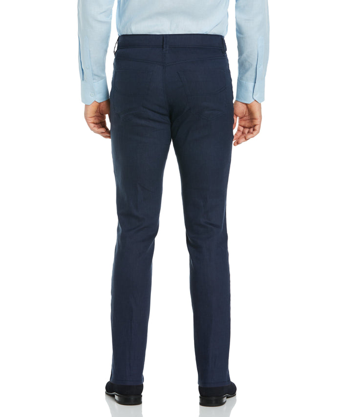 Cubavera Linen-Blend Stretch 5-Pocket Pants Dress Blues