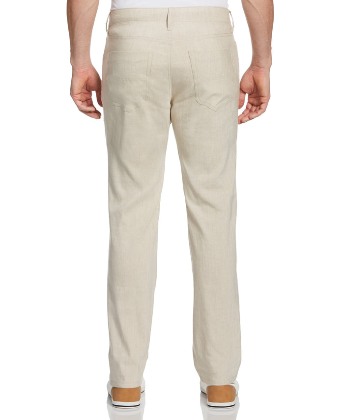 Cubavera Linen-Blend Stretch 5-Pocket Pants Natural Linen