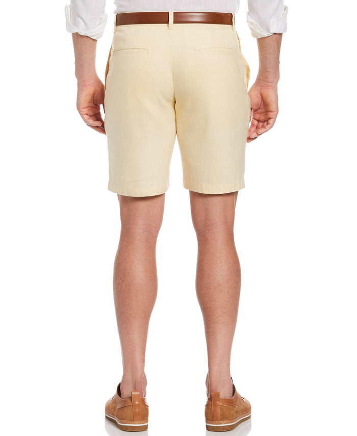 Cubavera Linen-Blend Stretch Flat-Front Shorts Banana Crepe