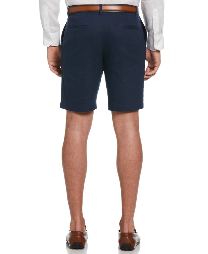 Cubavera Linen-Blend Stretch Flat-Front Shorts Dress Blues